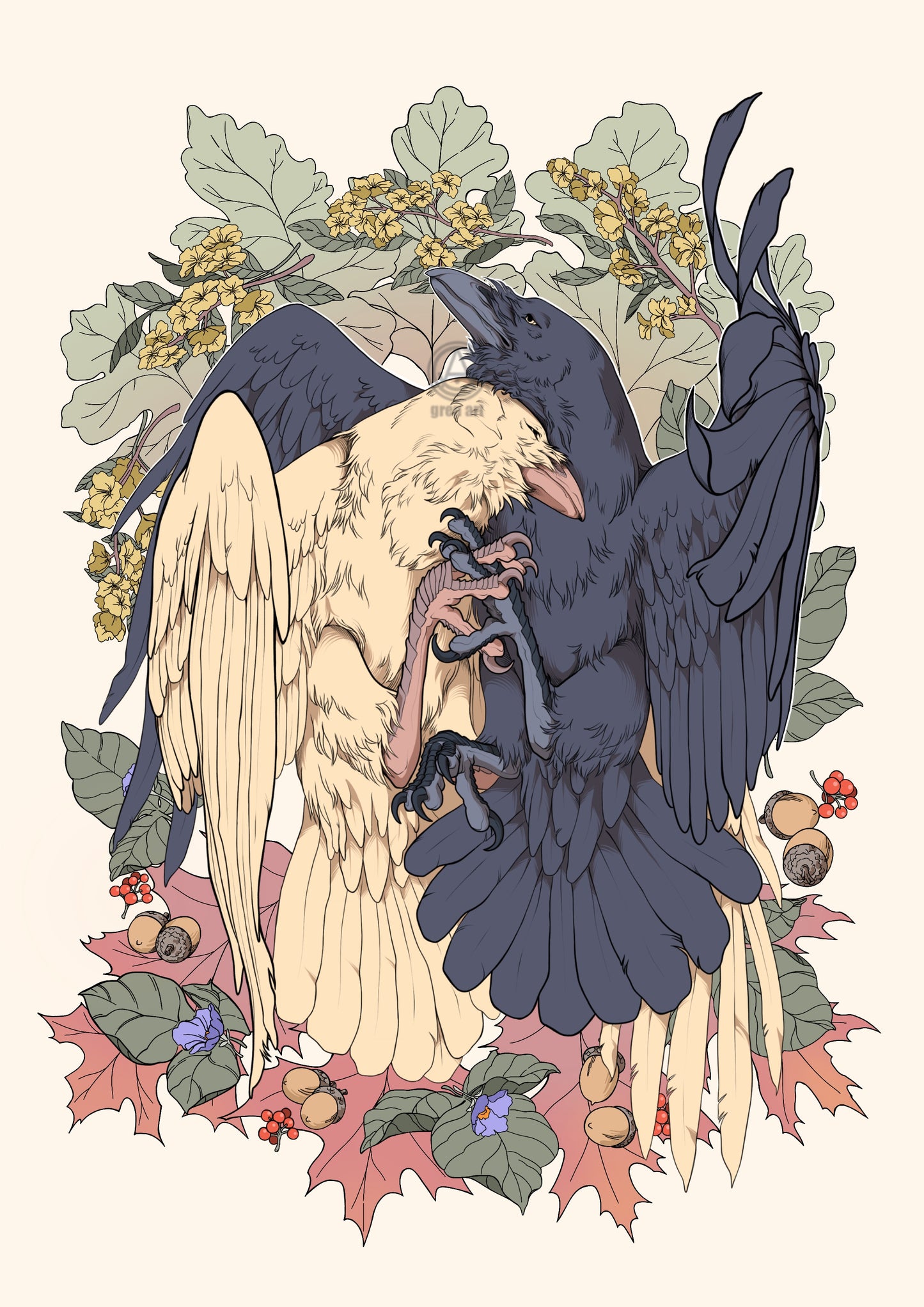 equinox crows print