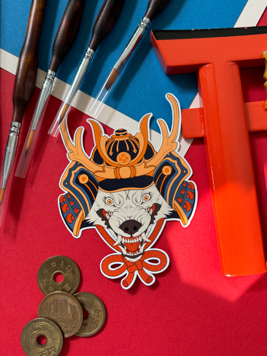 Wolf Samurai - Sticker