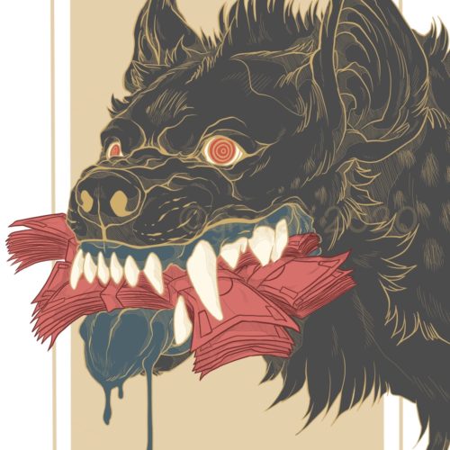hyena art print