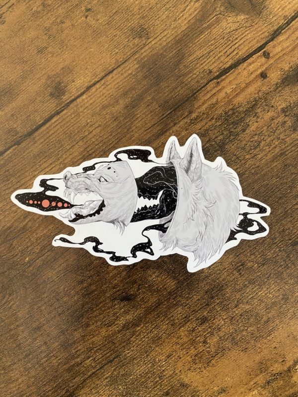 wolf galaxy sticker